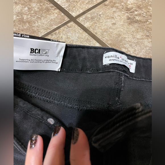 New with tags vanilla star rip and repair skinny jeans w30/11 - Picture 3 of 5